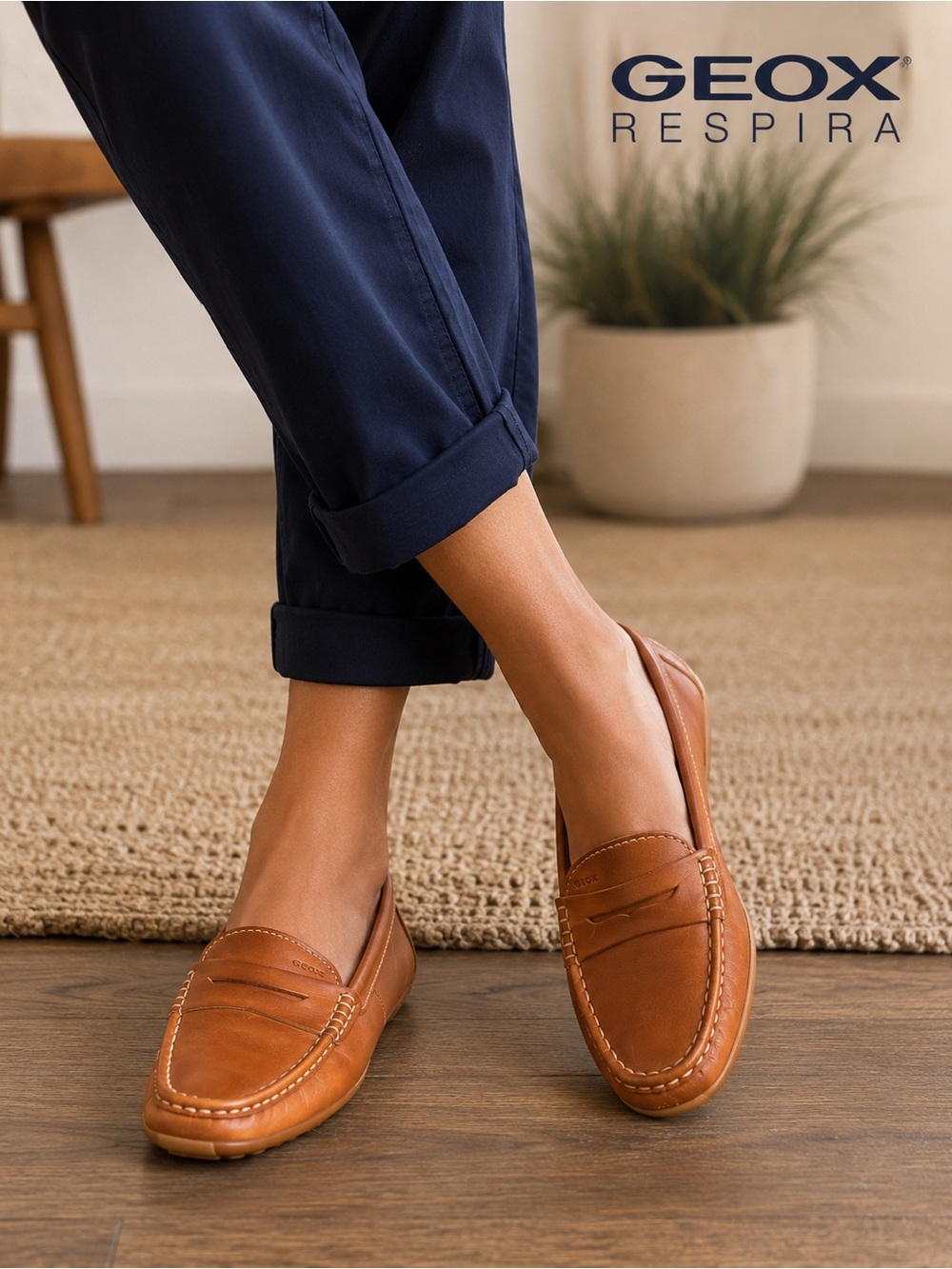 GEOX Respira, Gorgeous Leather Loafers, Excellent Condition,MSRP $160, EU40/US9